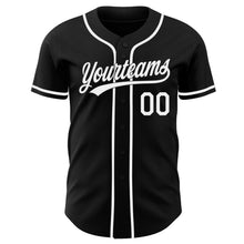 Laden Sie das Bild in den Galerie-Viewer, Uksn Individuelles Schwarz-Weiß Authentisches Baseball-Trikot
