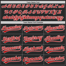 Laden Sie das Bild in den Galerie-Viewer, Uksn Individuelles Schwarz Rot-Weiß Authentisches Baseball-Trikot
