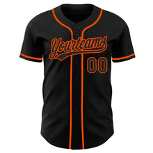 Laden Sie das Bild in den Galerie-Viewer, Uksn Individuelles Schwarz-Orange Authentisches Baseball-Trikot
