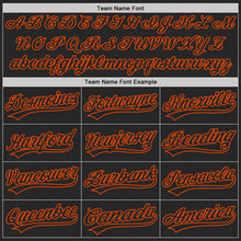 Laden Sie das Bild in den Galerie-Viewer, Uksn Individuelles Schwarz-Orange Authentisches Baseball-Trikot
