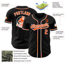 Laden Sie das Bild in den Galerie-Viewer, Uksn Individuelles Schwarz Orange-Weiß Authentisches Baseball-Trikot
