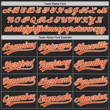 Laden Sie das Bild in den Galerie-Viewer, Uksn Individuelles Schwarz Orange-Weiß Authentisches Baseball-Trikot

