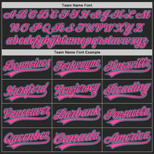 Laden Sie das Bild in den Galerie-Viewer, Uksn Individuelles Schwarz Hellblau-Pink Authentisches Baseball-Trikot

