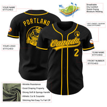 Laden Sie das Bild in den Galerie-Viewer, Uksn Individuelles Schwarz-Gold Authentisches Baseball-Trikot
