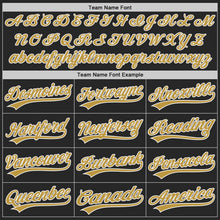 Laden Sie das Bild in den Galerie-Viewer, Uksn Individuelles Schwarz Altgold-Weiß Authentisches Baseball-Trikot
