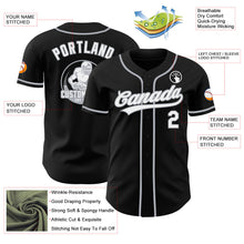 Laden Sie das Bild in den Galerie-Viewer, Uksn Individuelles Schwarz Weiß-Grau Authentisches Baseball-Trikot
