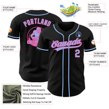 Laden Sie das Bild in den Galerie-Viewer, Uksn Individuelles Schwarz Hellblau-Pink Authentisches Baseball-Trikot
