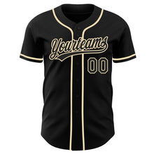 Laden Sie das Bild in den Galerie-Viewer, Uksn Individuelles Schwarz-Creme Authentisches Baseball-Trikot
