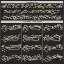 Laden Sie das Bild in den Galerie-Viewer, Uksn Individuelles Schwarz-Creme Authentisches Baseball-Trikot
