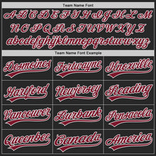 Laden Sie das Bild in den Galerie-Viewer, Uksn Individuelles Schwarz Karmesinrot-Weiß Authentisches Baseball-Trikot
