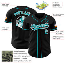 Laden Sie das Bild in den Galerie-Viewer, Uksn Individuelles Schwarz Petrol-Weiß Authentisches Baseball-Trikot
