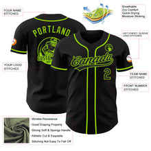 Laden Sie das Bild in den Galerie-Viewer, Uksn Individuelles Schwarz-Neongrün Authentisches Baseball-Trikot
