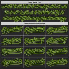 Laden Sie das Bild in den Galerie-Viewer, Uksn Individuelles Schwarz-Neongrün Authentisches Baseball-Trikot
