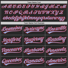 Laden Sie das Bild in den Galerie-Viewer, Uksn Individuelles Schwarz Hellblau-Rot Authentisches Baseball-Trikot
