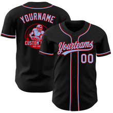 Laden Sie das Bild in den Galerie-Viewer, Uksn Individuelles Schwarz Hellblau-Rot Authentisches Baseball-Trikot
