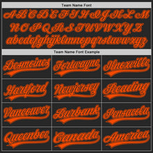 Laden Sie das Bild in den Galerie-Viewer, Uksn Individuelles Schwarz-Orange Authentisches Baseball-Trikot
