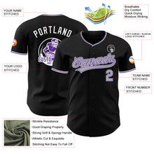 Laden Sie das Bild in den Galerie-Viewer, Uksn Individuelles Schwarz Grau Violett-Weiß Authentisches Baseball-Trikot
