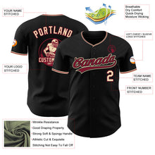 Laden Sie das Bild in den Galerie-Viewer, Uksn Individuelles Schwarz City Creme-Karmesinrot Authentisches Baseball-Trikot
