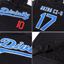 Laden Sie das Bild in den Galerie-Viewer, Uksn Individuelles Bestickt Schwarz Royalblau-Rot Sport Pullover Sweatshirt Hoodie

