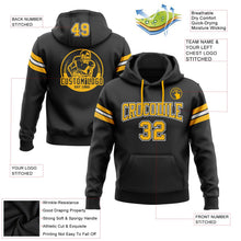 Laden Sie das Bild in den Galerie-Viewer, Uksn Individuelles Bestickt Schwarz Gold-Weiß Football Pullover Sweatshirt Hoodie
