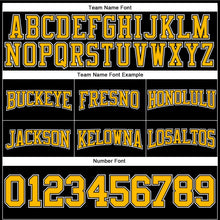 Laden Sie das Bild in den Galerie-Viewer, Uksn Individuelles Bestickt Schwarz Gold-Weiß Football Pullover Sweatshirt Hoodie
