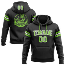 Laden Sie das Bild in den Galerie-Viewer, Uksn Individuelles Bestickt Schwarz Neongrün-Weiß Football Pullover Sweatshirt Hoodie
