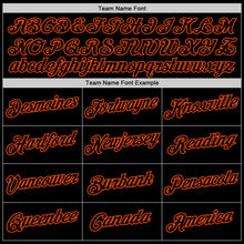 Laden Sie das Bild in den Galerie-Viewer, Uksn Individuelles Schwarz Schwarz-Orange Funktions-T-Shirt
