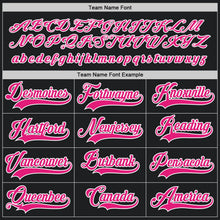Laden Sie das Bild in den Galerie-Viewer, Uksn Individuelles Schwarz Hot Pink-Weiß Eishockey-Trikot
