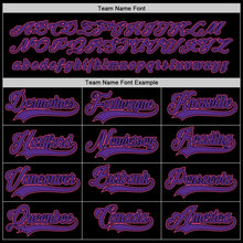 Laden Sie das Bild in den Galerie-Viewer, Uksn Individuelles Schwarz Pink-Violett Eishockey-Trikot
