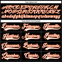 Laden Sie das Bild in den Galerie-Viewer, Uksn Individuelles Schwarz Weiß-Orange Eishockey-Trikot mit Schnürkragen
