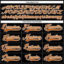 Laden Sie das Bild in den Galerie-Viewer, Uksn Individuelles Schwarz Texas-Orange-Weiß Eishockey-Trikot mit Schnürkragen
