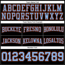 Laden Sie das Bild in den Galerie-Viewer, Uksn Individuelles Bestickt Schwarz Hellblau-Orange Football Pullover Sweatshirt Hoodie
