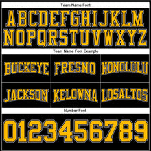 Laden Sie das Bild in den Galerie-Viewer, Uksn Individuelles Bestickt Schwarz Gold-Grau Football Pullover Sweatshirt Hoodie
