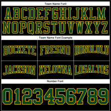 Laden Sie das Bild in den Galerie-Viewer, Uksn Individuelles Bestickt Schwarz Grün-Gold Football Pullover Sweatshirt Hoodie
