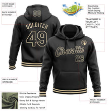 Laden Sie das Bild in den Galerie-Viewer, Uksn Individuelles Bestickt Schwarz Creme Sport Pullover Sweatshirt Hoodie
