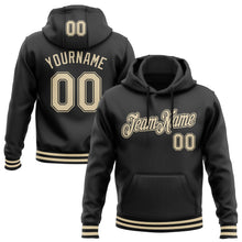 Laden Sie das Bild in den Galerie-Viewer, Uksn Individuelles Bestickt Schwarz Creme Sport Pullover Sweatshirt Hoodie

