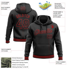 Laden Sie das Bild in den Galerie-Viewer, Uksn Individuelles Bestickt Schwarz Rot Sport Pullover Sweatshirt Hoodie

