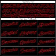Laden Sie das Bild in den Galerie-Viewer, Uksn Individuelles Bestickt Schwarz Rot Sport Pullover Sweatshirt Hoodie

