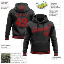 Laden Sie das Bild in den Galerie-Viewer, Uksn Individuelles Bestickt Schwarz Rot Sport Pullover Sweatshirt Hoodie
