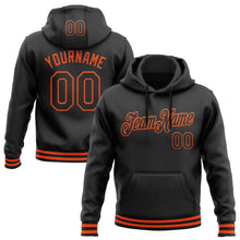 Laden Sie das Bild in den Galerie-Viewer, Uksn Individuelles Bestickt Schwarz Orange Sport Pullover Sweatshirt Hoodie
