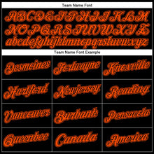 Laden Sie das Bild in den Galerie-Viewer, Uksn Individuelles Bestickt Schwarz Orange Sport Pullover Sweatshirt Hoodie
