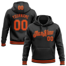Laden Sie das Bild in den Galerie-Viewer, Uksn Individuelles Bestickt Schwarz Orange Sport Pullover Sweatshirt Hoodie
