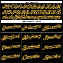 Laden Sie das Bild in den Galerie-Viewer, Uksn Individuelles Bestickt Schwarz Altgold Sport Pullover Sweatshirt Hoodie
