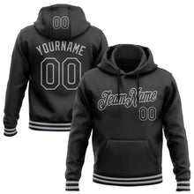 Laden Sie das Bild in den Galerie-Viewer, Uksn Individuelles Bestickt Schwarz Grau Sport Pullover Sweatshirt Hoodie
