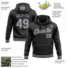 Laden Sie das Bild in den Galerie-Viewer, Uksn Individuelles Bestickt Schwarz Grau Sport Pullover Sweatshirt Hoodie
