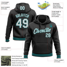 Laden Sie das Bild in den Galerie-Viewer, Uksn Individuelles Bestickt Schwarz Weiß-Petrol Sport Pullover Sweatshirt Hoodie
