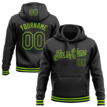 Laden Sie das Bild in den Galerie-Viewer, Uksn Individuelles Bestickt Schwarz Neongrün Sport Pullover Sweatshirt Hoodie
