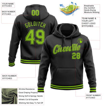 Laden Sie das Bild in den Galerie-Viewer, Uksn Individuelles Bestickt Schwarz Neongrün Sport Pullover Sweatshirt Hoodie
