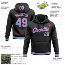 Laden Sie das Bild in den Galerie-Viewer, Uksn Individuelles Bestickt Schwarz Hellblau-Pink Sport Pullover Sweatshirt Hoodie
