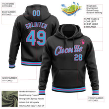 Laden Sie das Bild in den Galerie-Viewer, Uksn Individuelles Bestickt Schwarz Himmelblau-Pink Sport Pullover Sweatshirt Hoodie
